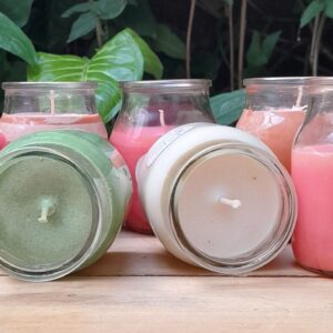 Velas de soja en envase de vidrio ( Dahi)