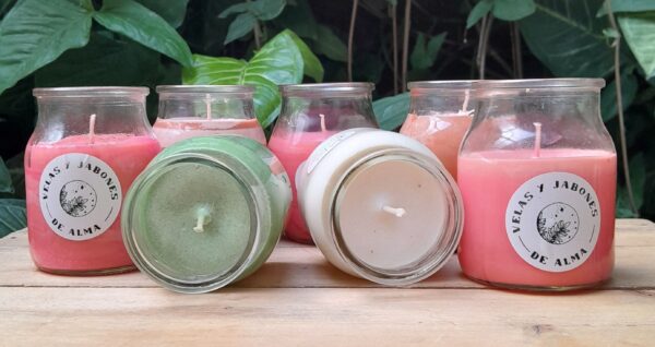 Velas de soja en envase de vidrio ( Dahi)